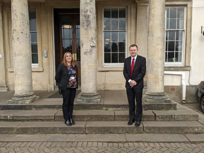 Nick Thomas-Symonds MP with Emma Read, St Albans RC School Assistant Headteacher